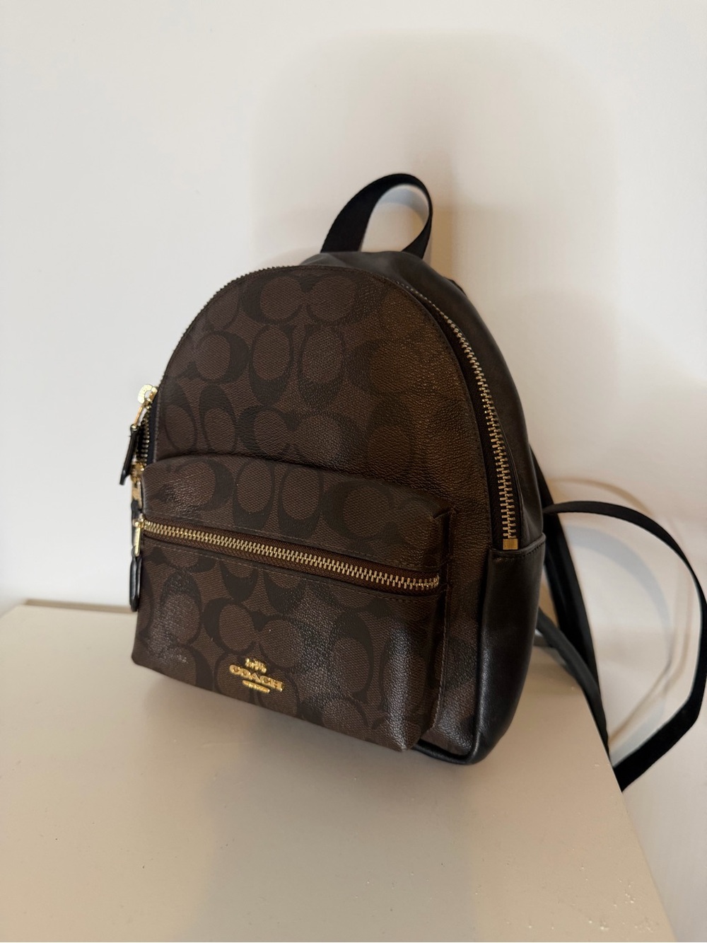 Coach Mini Backpack in Signature Brown with Gold Hardware